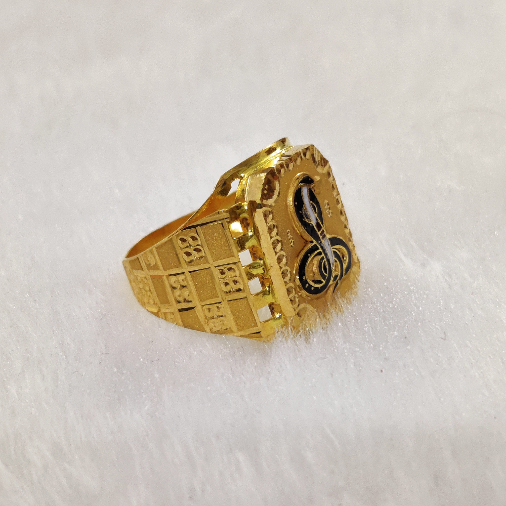 22k Yellow Gold Ring for Men, Indian Handmade Gold Ring - Etsy