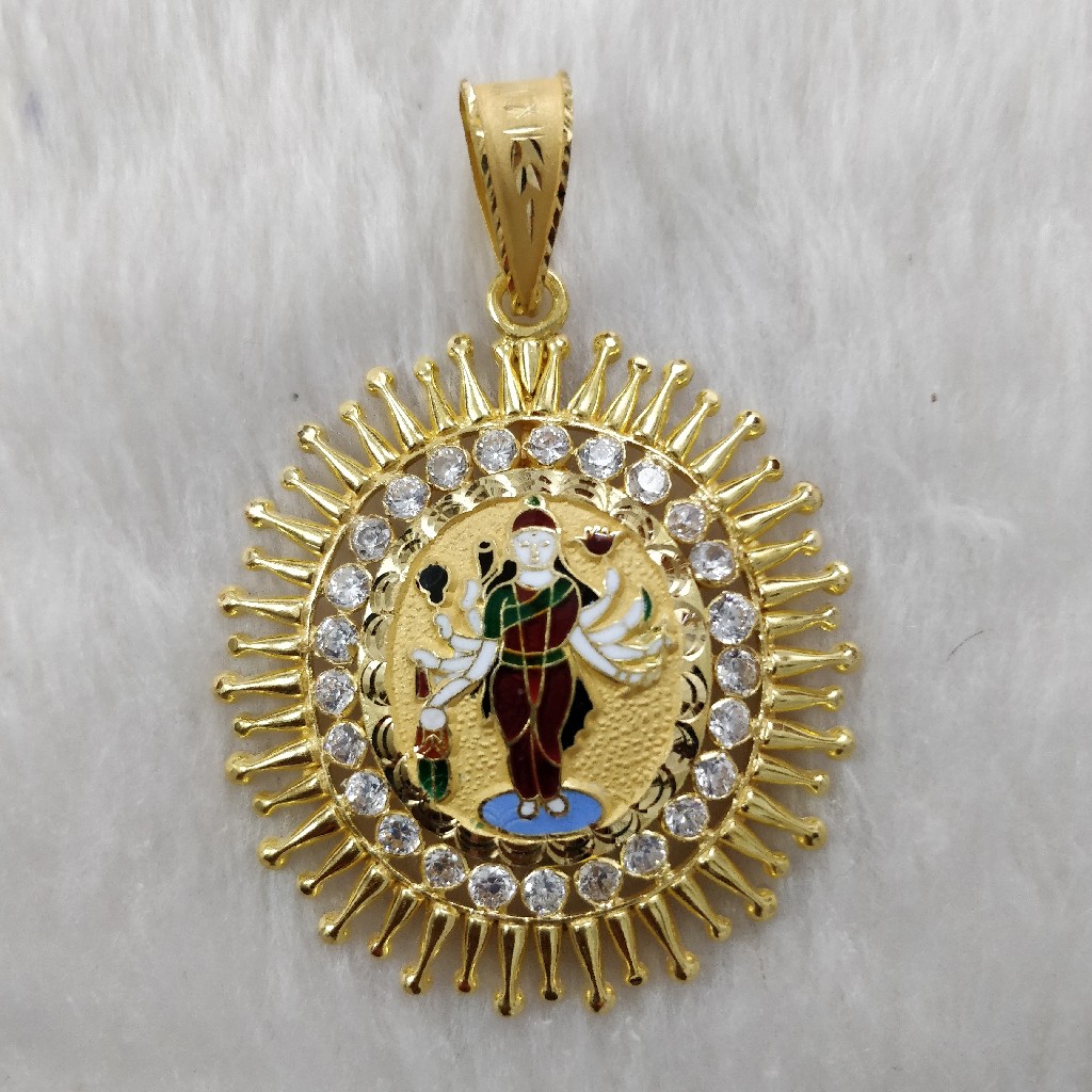 916 Gold Fancy Gent's Sadhi Maa Pendant