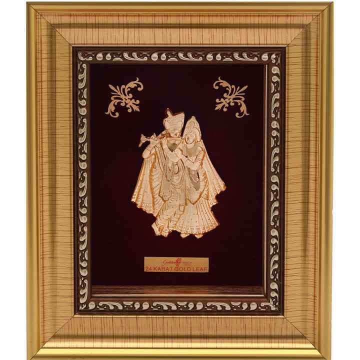 Shree Radha Krishna Frame In 24K Gold Leaf MGA - AGE0174