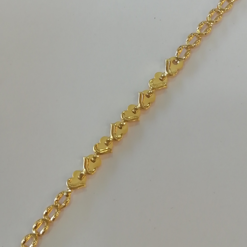 916 gold fancy casting heart shape loose ladies bracelet