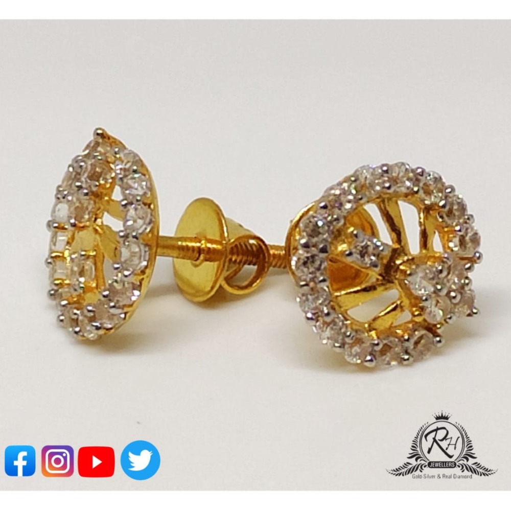 22 carat gold antiq daimond earrings RH-ER558