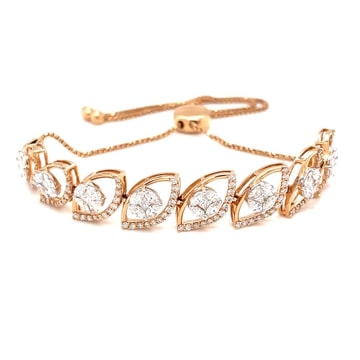 750 Gold And Diamond Adjustable Bracelet