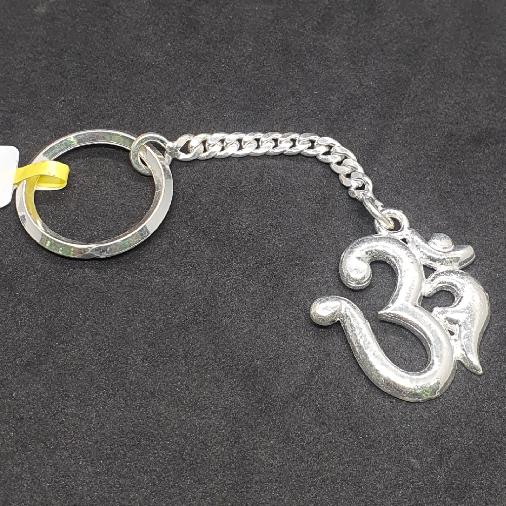 Silver Om  Design Keychain