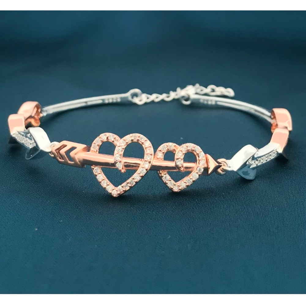 925 Silver Heart Design Ladies Kada