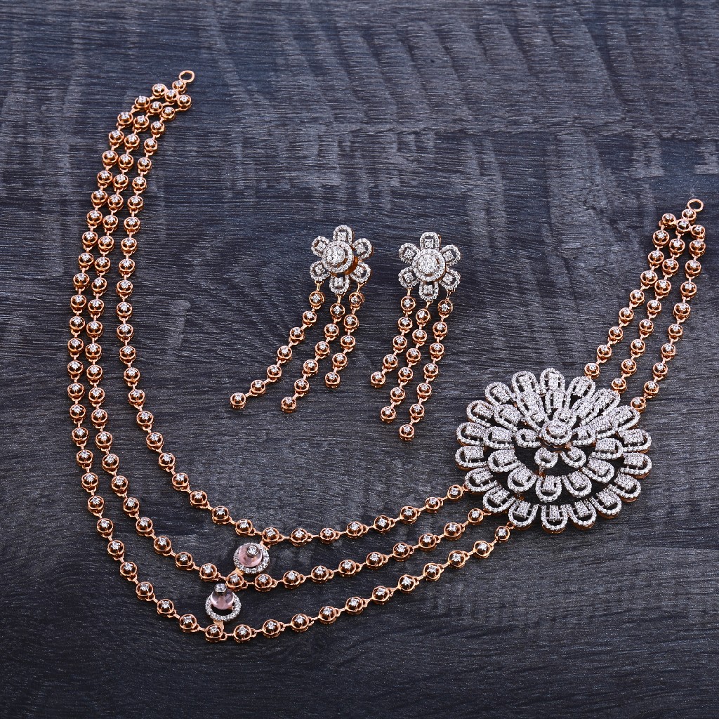 750 Rose Gold Exclusive Necklace Set RN120