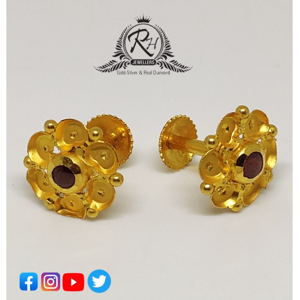 22 carat gold fancy ladies earrings RH-ER247