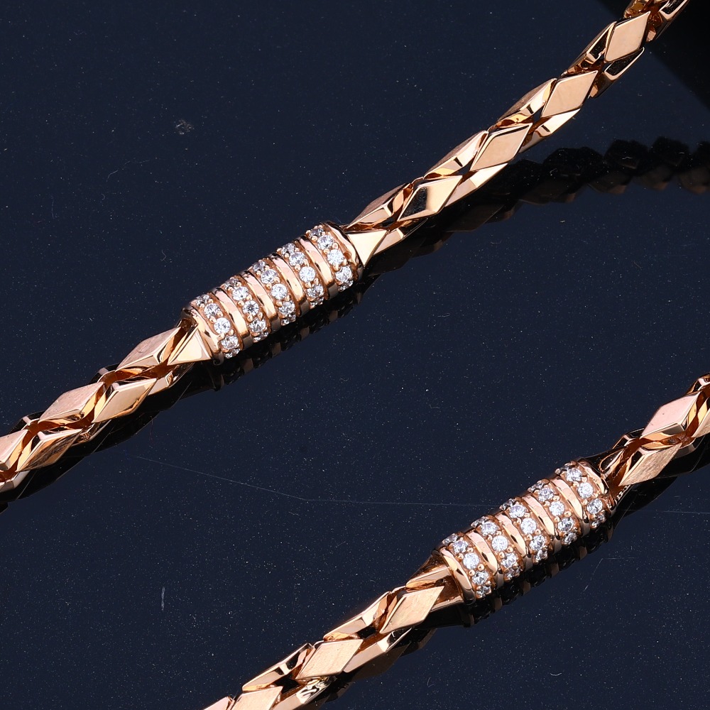 750 Rose Gold Men's Chain RMC82