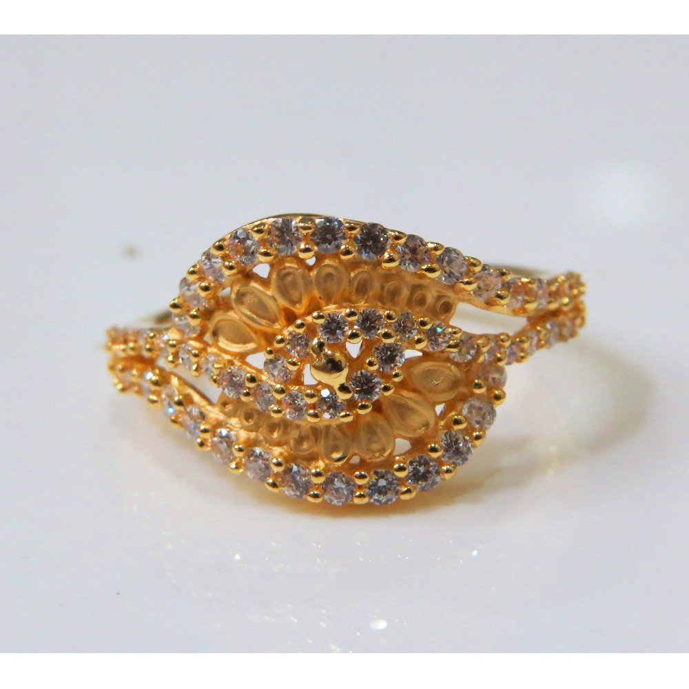22kt Gold Cz Casting Ladies Ring