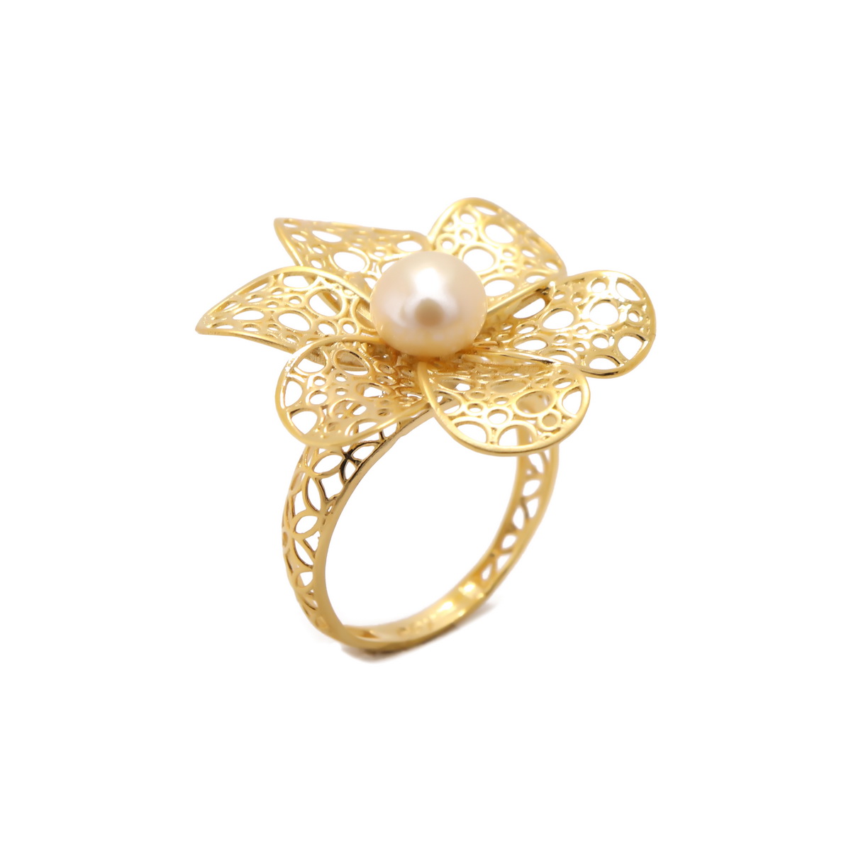 Tahitian pearl ring - 18k gold classic design - RGYGPE00021 – Tahiti Pearl  Market