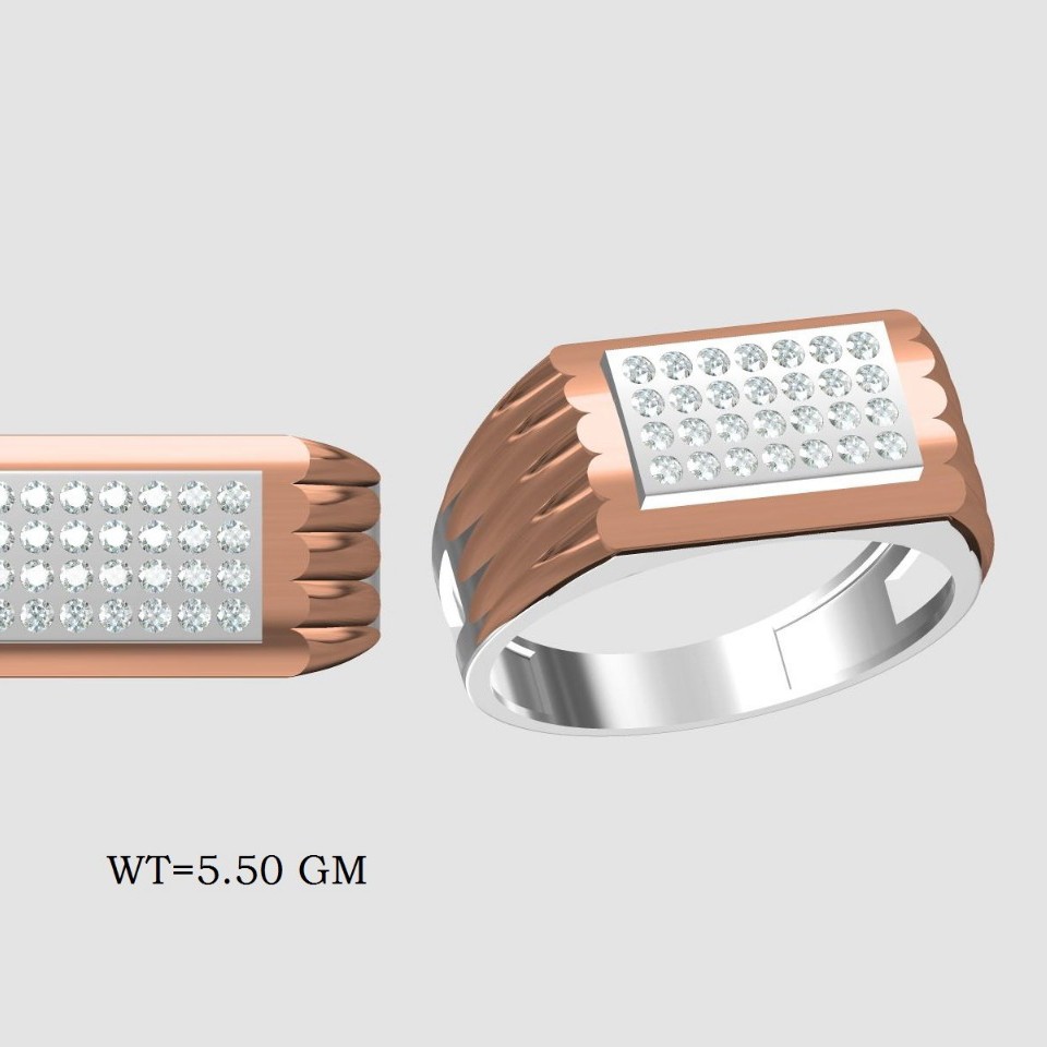 Rose Gold Gents Rings
