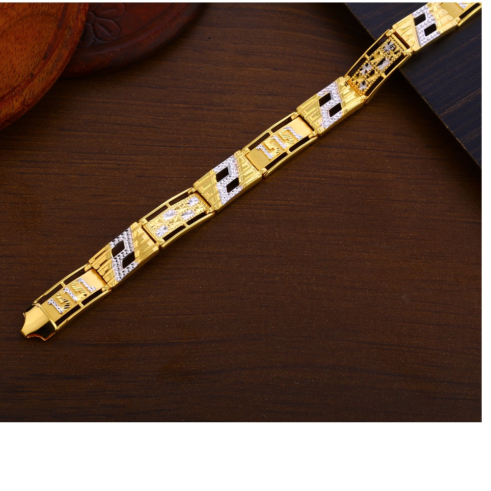 916 Gold Gentlemen's  Plain Bracelet MPB257