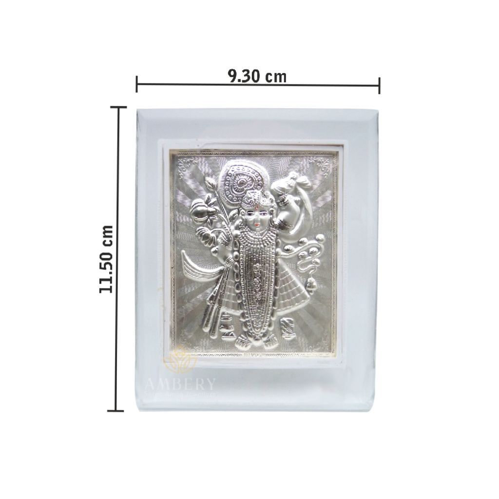Shrinathji Silver Foil Frame