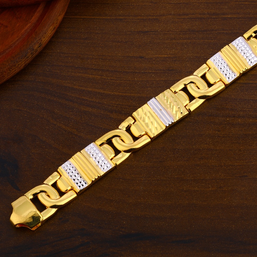 22ct plain gold stylish gentlemen's bracelet mpb271