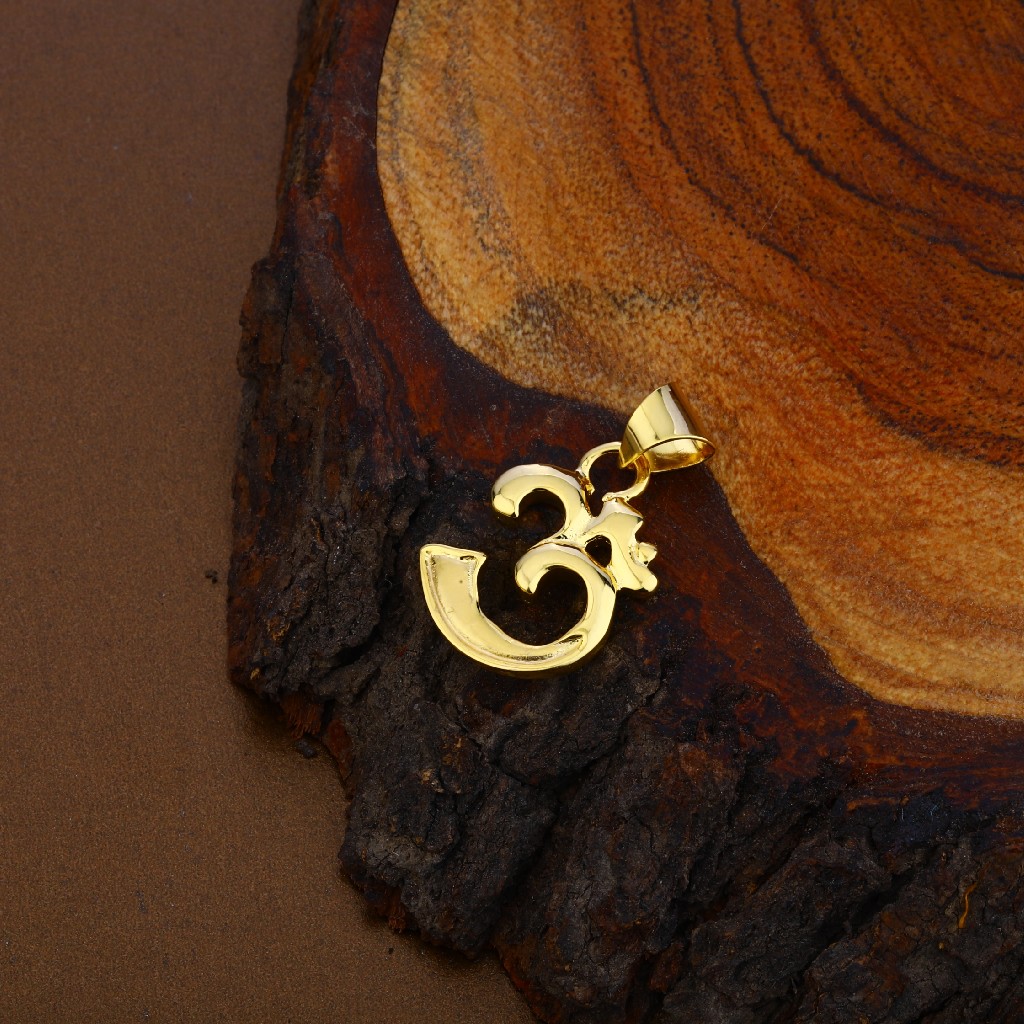 Om Gold Hollow Pendant-HLP96