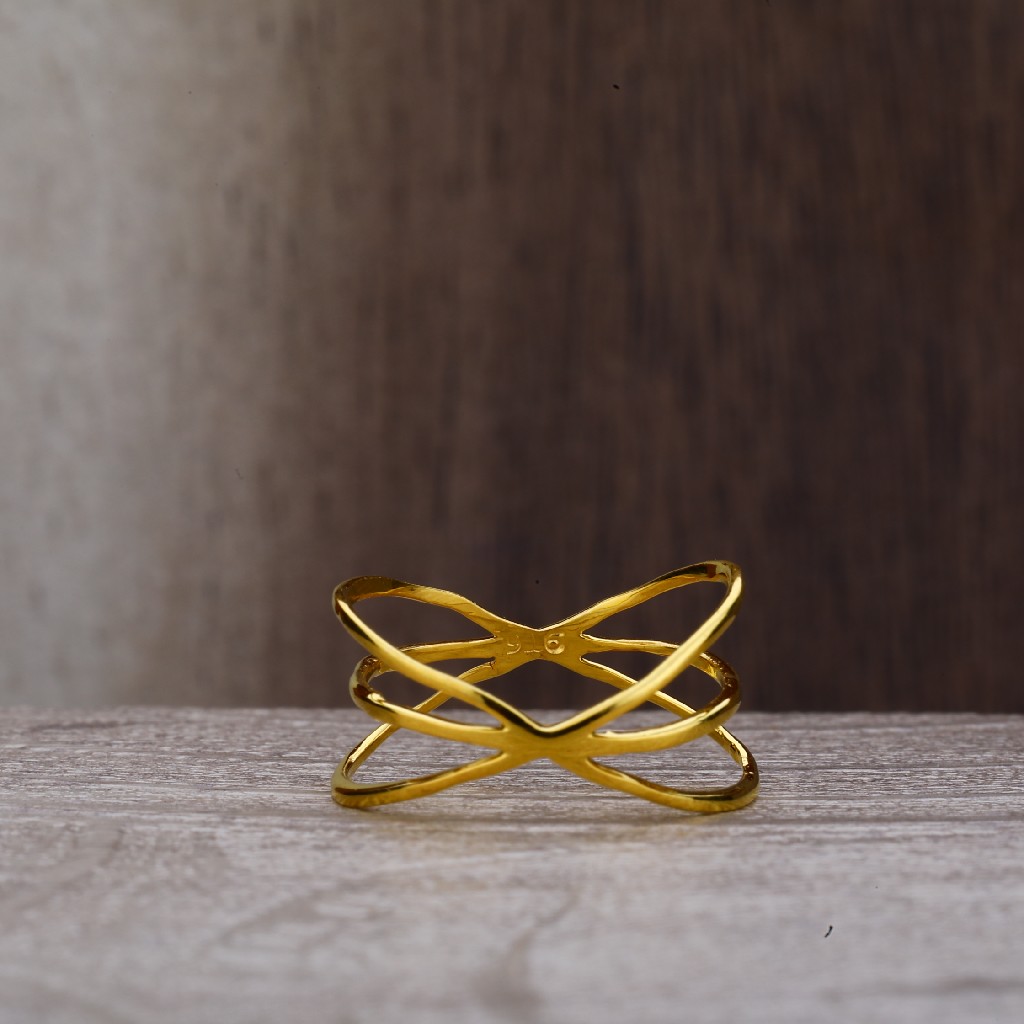 Ladies 22K Plain Gold Fancy Ring-LPR161