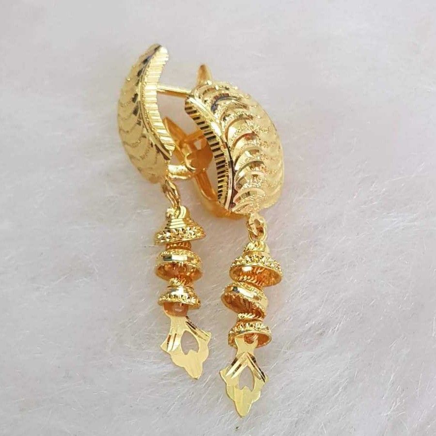 916 Gold Fancy Fishbali Earrings Akm-er-175