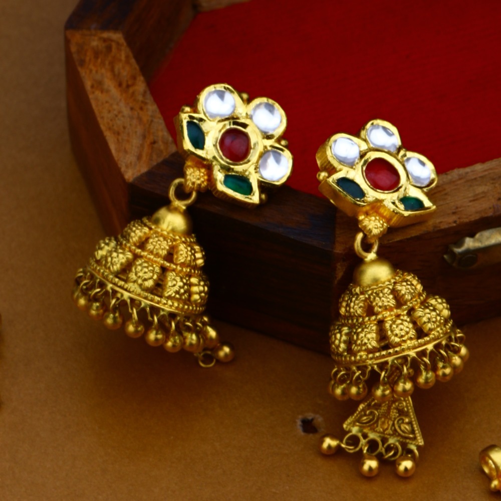22KT Gold Antique Bridal Necklace Set