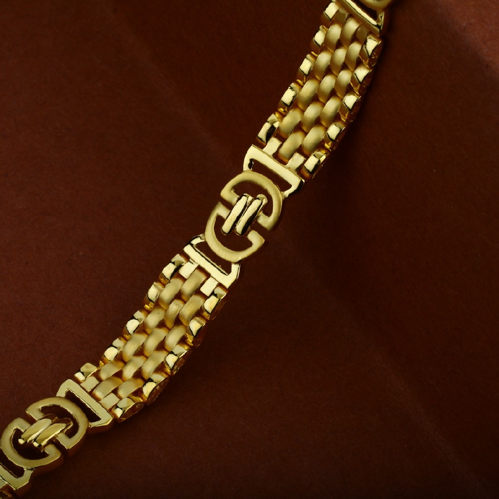 Valchand Jewellers Watch Strap Style 316l Stainless Steel 22k Gold Bracelet  Men