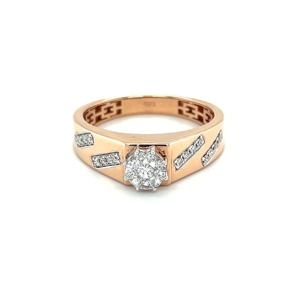 Robert Pelliccia Hexagon Cut Diamond Signet Ring
