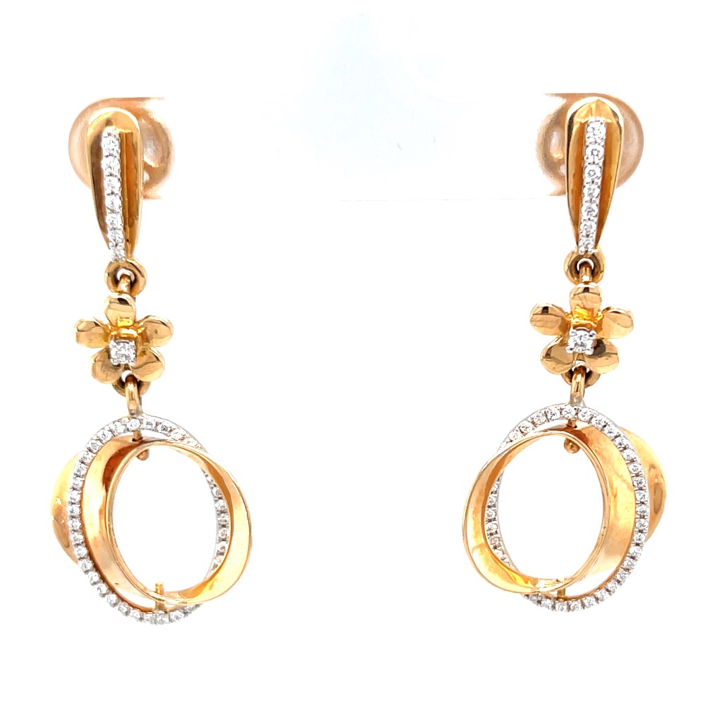 Étonnante dangling earrings with centre piece flower 8top123
