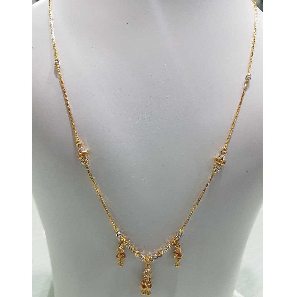 916 Gold Indian Ladies Moti Necklace