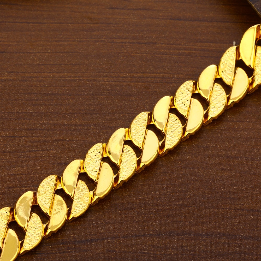 22CT Plain Hallmark delicate Gold Men's Bracelet MPB373