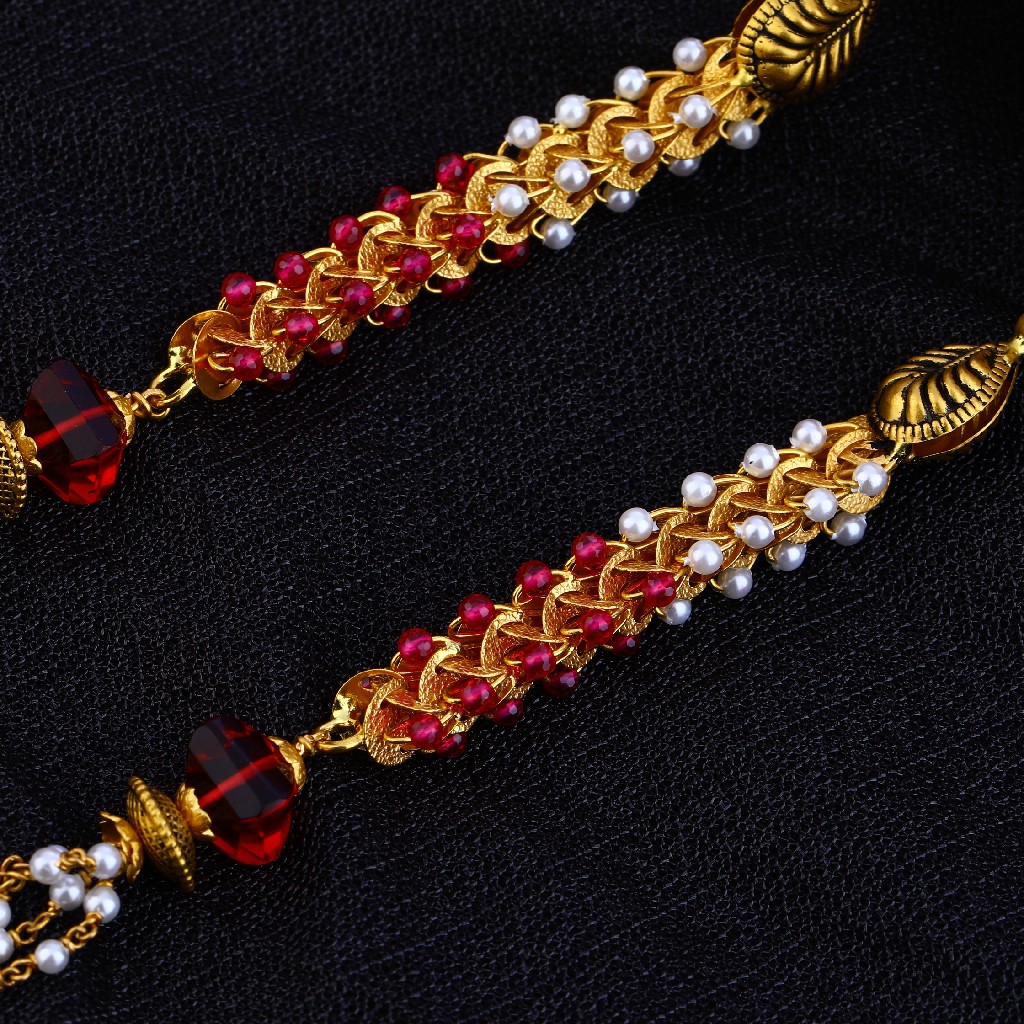 Ladies Moti Gold 22K Antique ChainMala-AC86