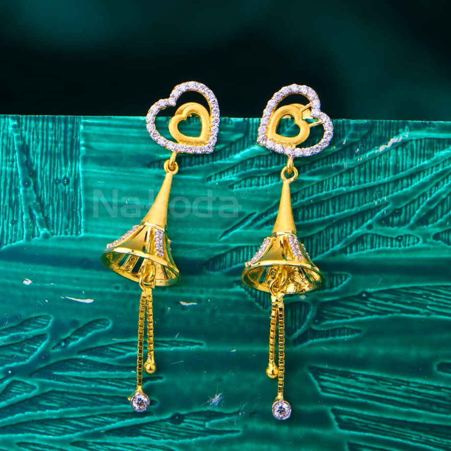 22KT Gold Hallmark Ladies Designer Jhummar Earrings LJE447