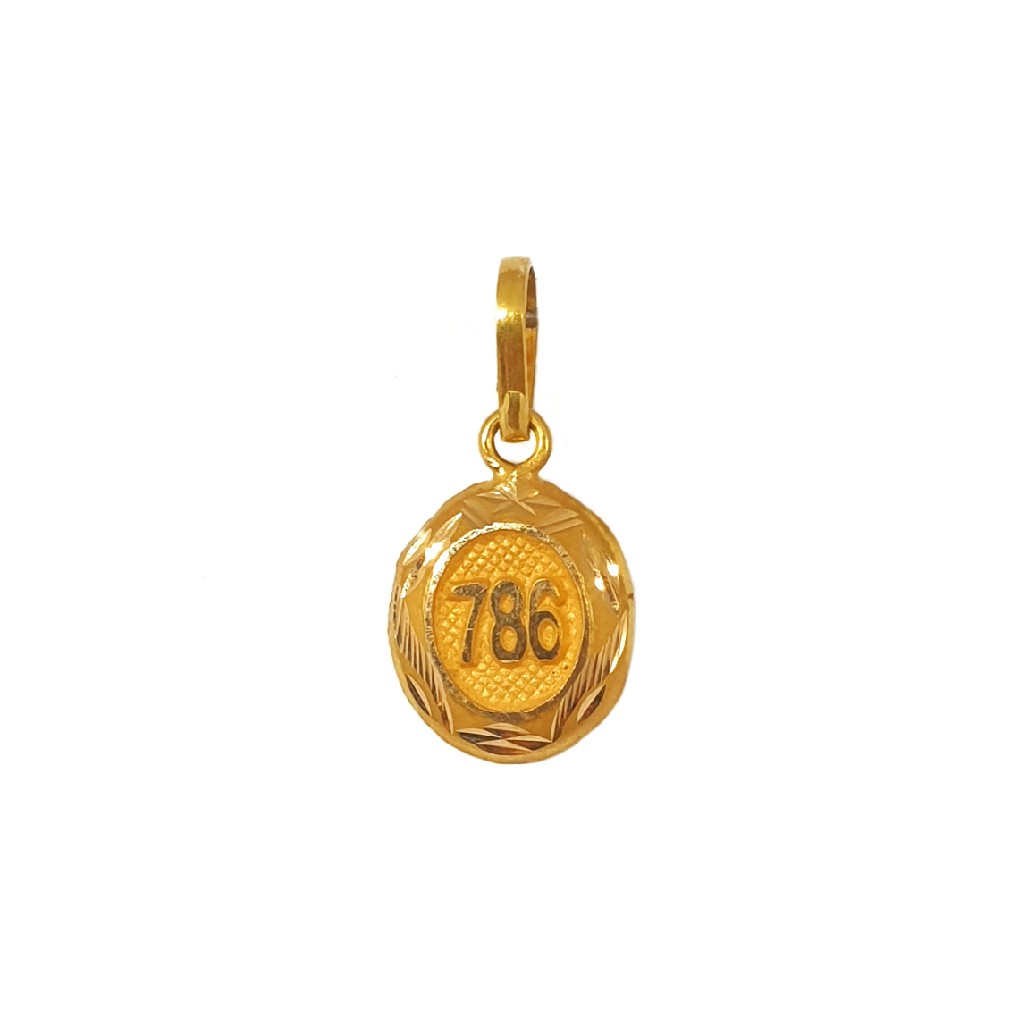 18K Gold Oval Shaped Pendant MGA - PDG0195