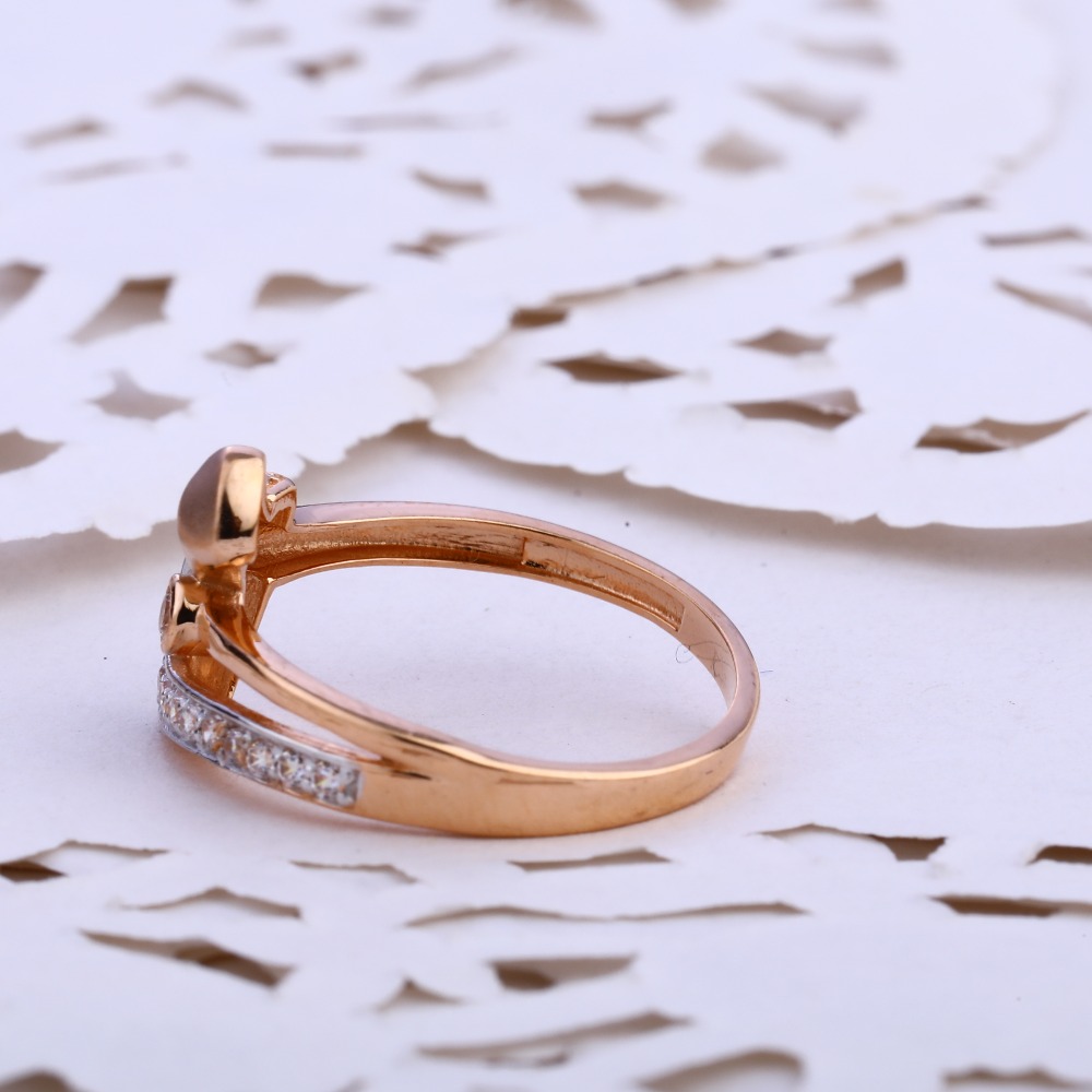 Buy quality 18KT CZ Rose Gold Hallmark Ring RLR843 in Ahmedabad