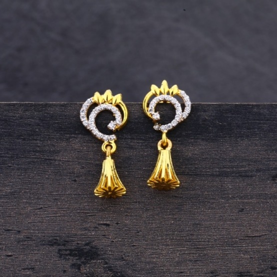 22 carat gold stylish jummar ladies earrings RH-LE909
