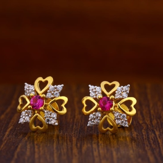 22 carat gold classical ladies earrings RH-LE345