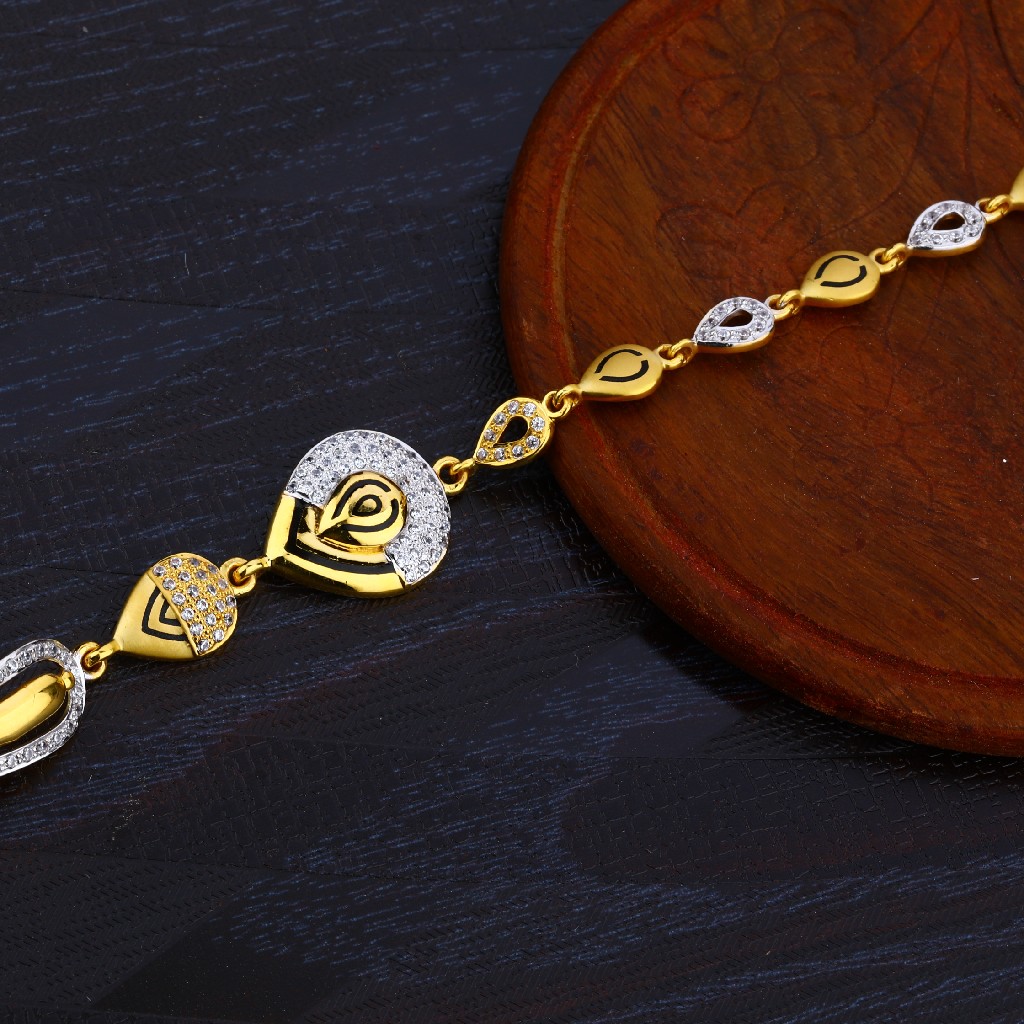 Ladies 916 Gold Diamond Bracelet-LB08