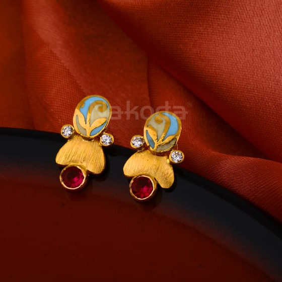 916 Gold CZ Classic Ladies Antique Earring LAE18