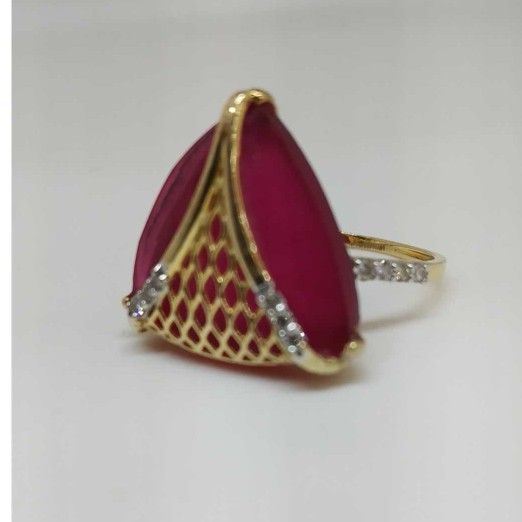 Real diamond Red Stone branded ladies ring