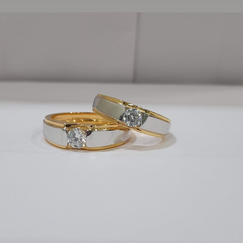 22 carat 916 fancy diamond couple ring