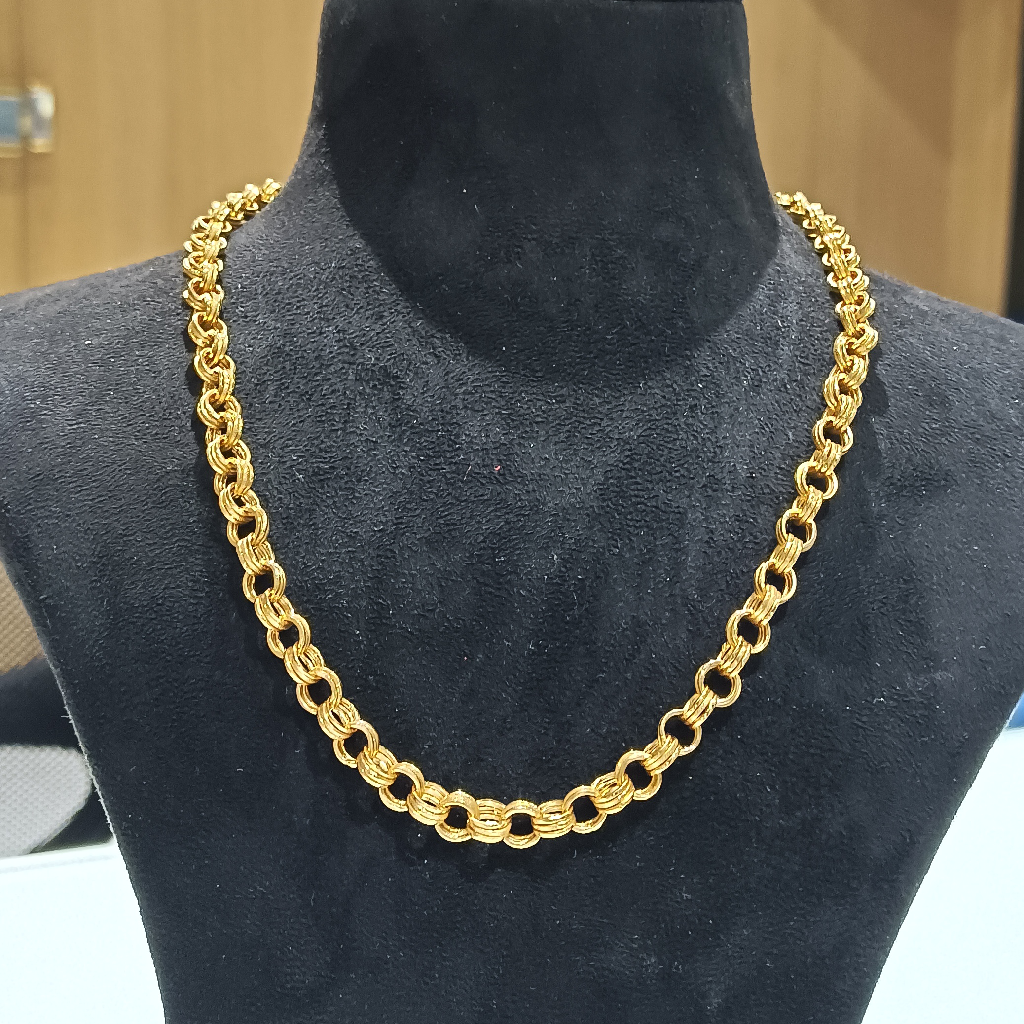 Gold Hollow Mens Chain