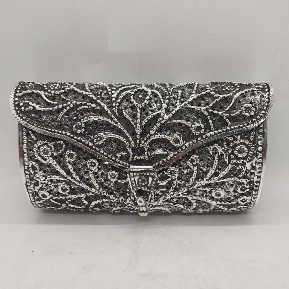 Stylish and 925 Pure Silver Clutch In High Polish PO-164-30