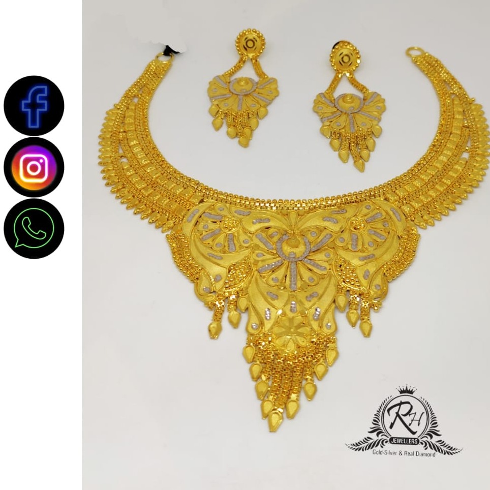 22 carat gold fancy necklace set RH-NS401