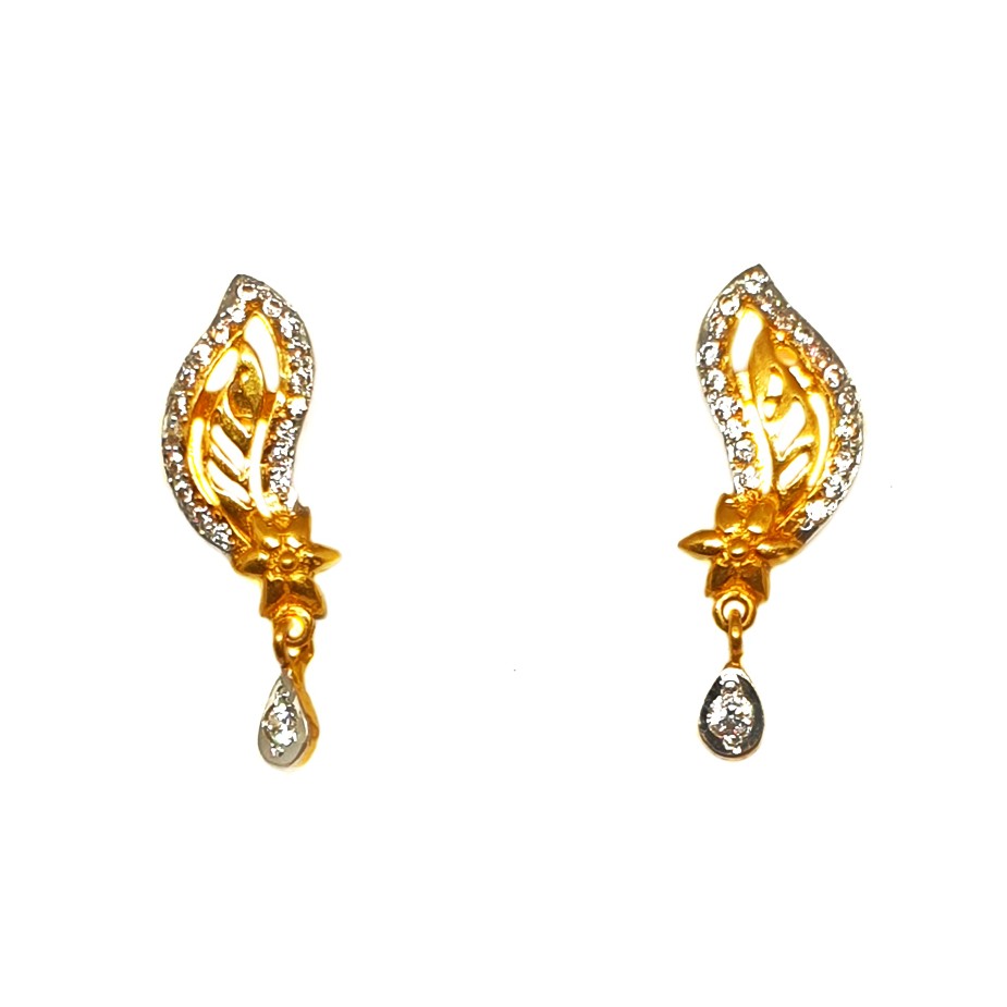 22K Gold Modern Earrings MGA - BTG0145