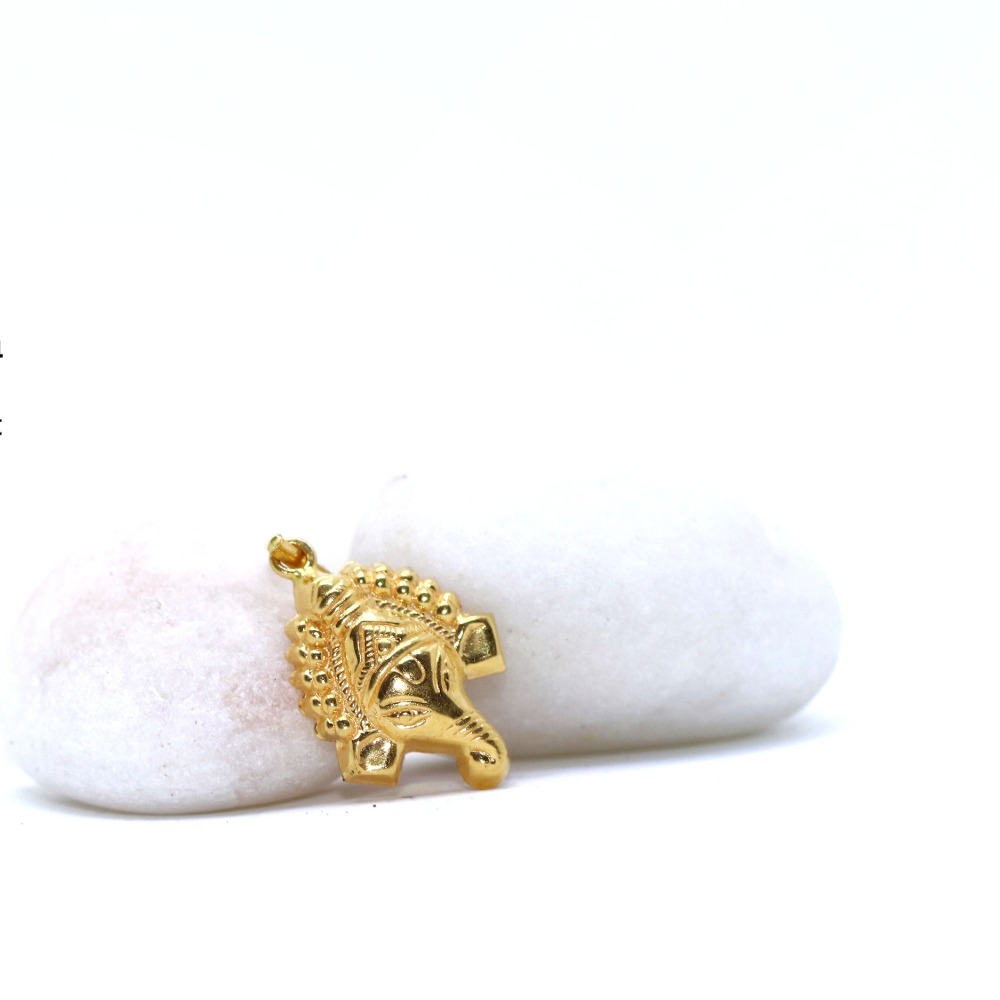 22Kt / 916 Gold Delicate Ganpatiji Pendant For Universal PNG0109