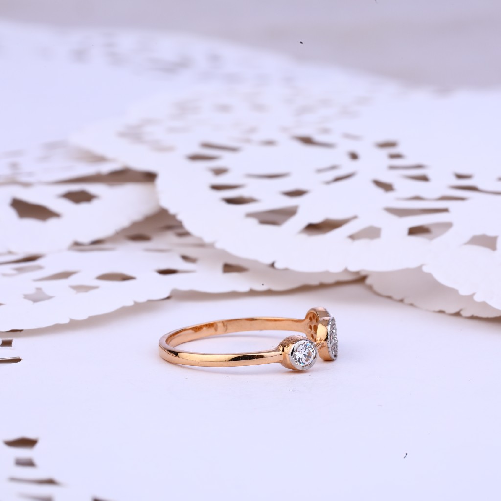 18K Rose Gold Delicate Ladies Ring-RLR311