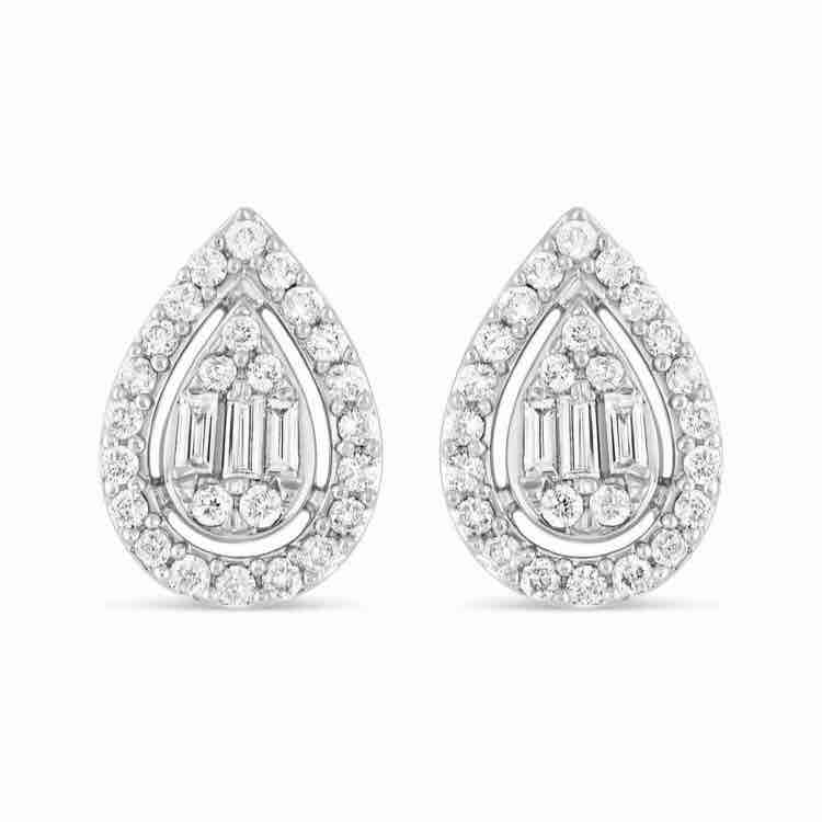 18KT Fancy Designer Diamond Wedding Earring