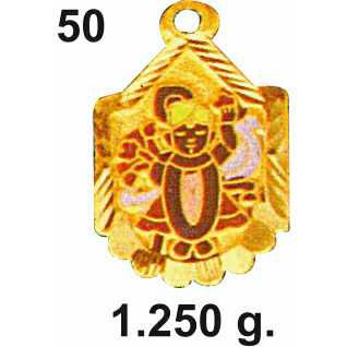 916 Gold Shrinathji Pendant