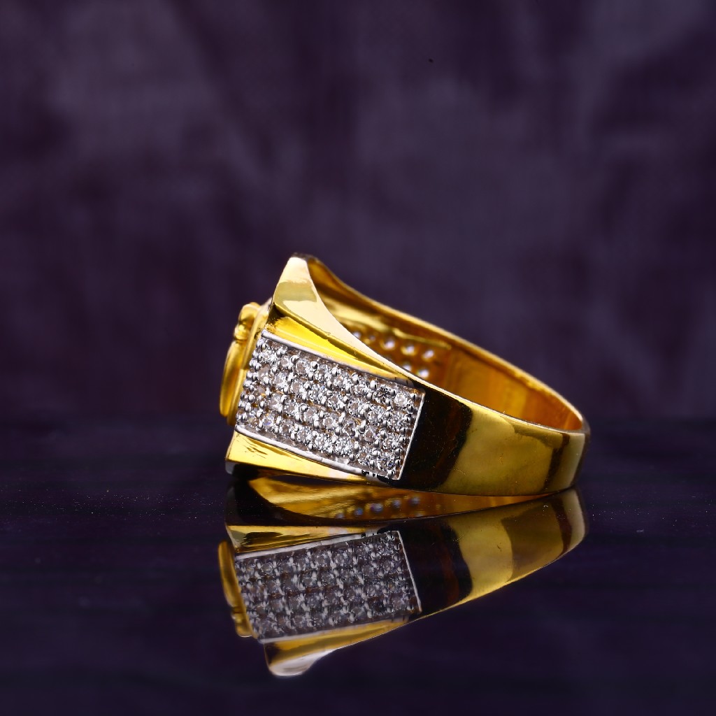 Buy quality 22KT CZ Gold Gorgeous men's God Ring MGR139 in Ahmedabad