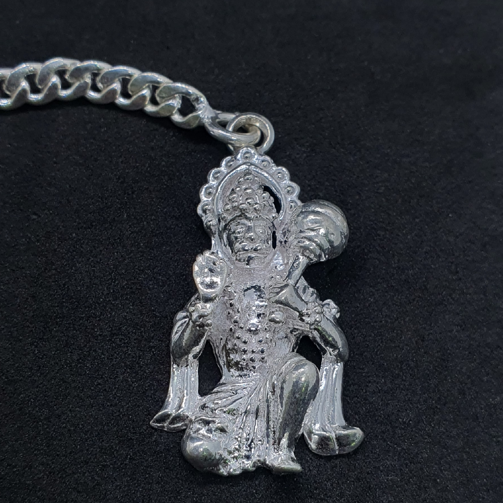 Silver Bajrangbali Keychain