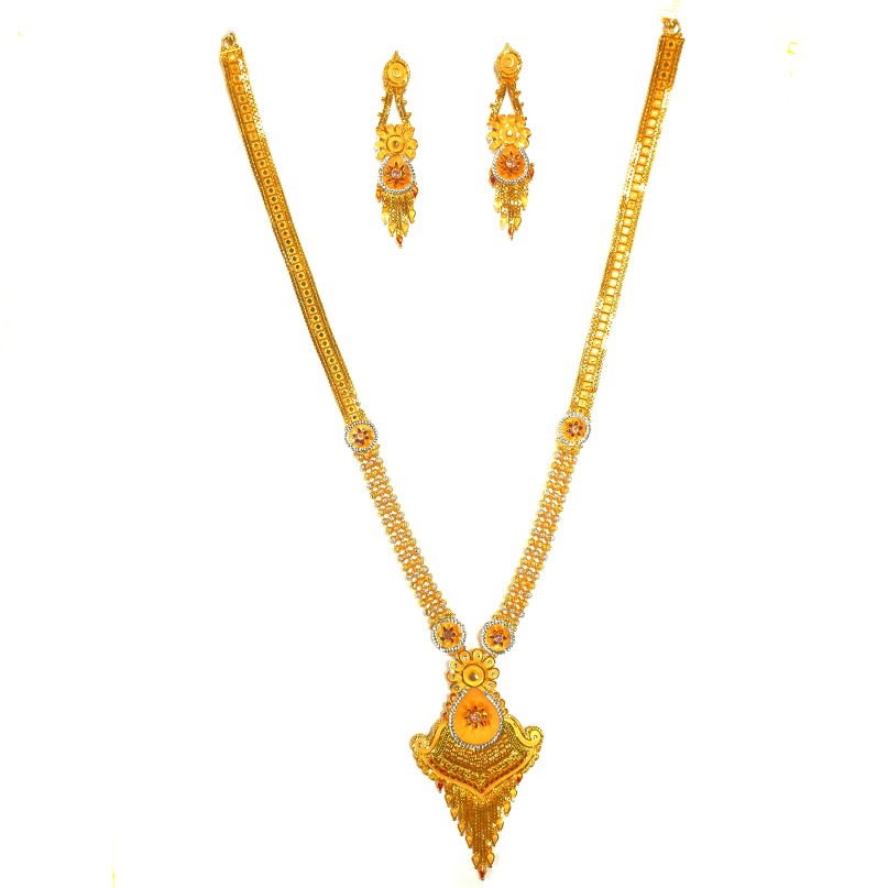 1 gram gold forming necklace set mga - gfn0014