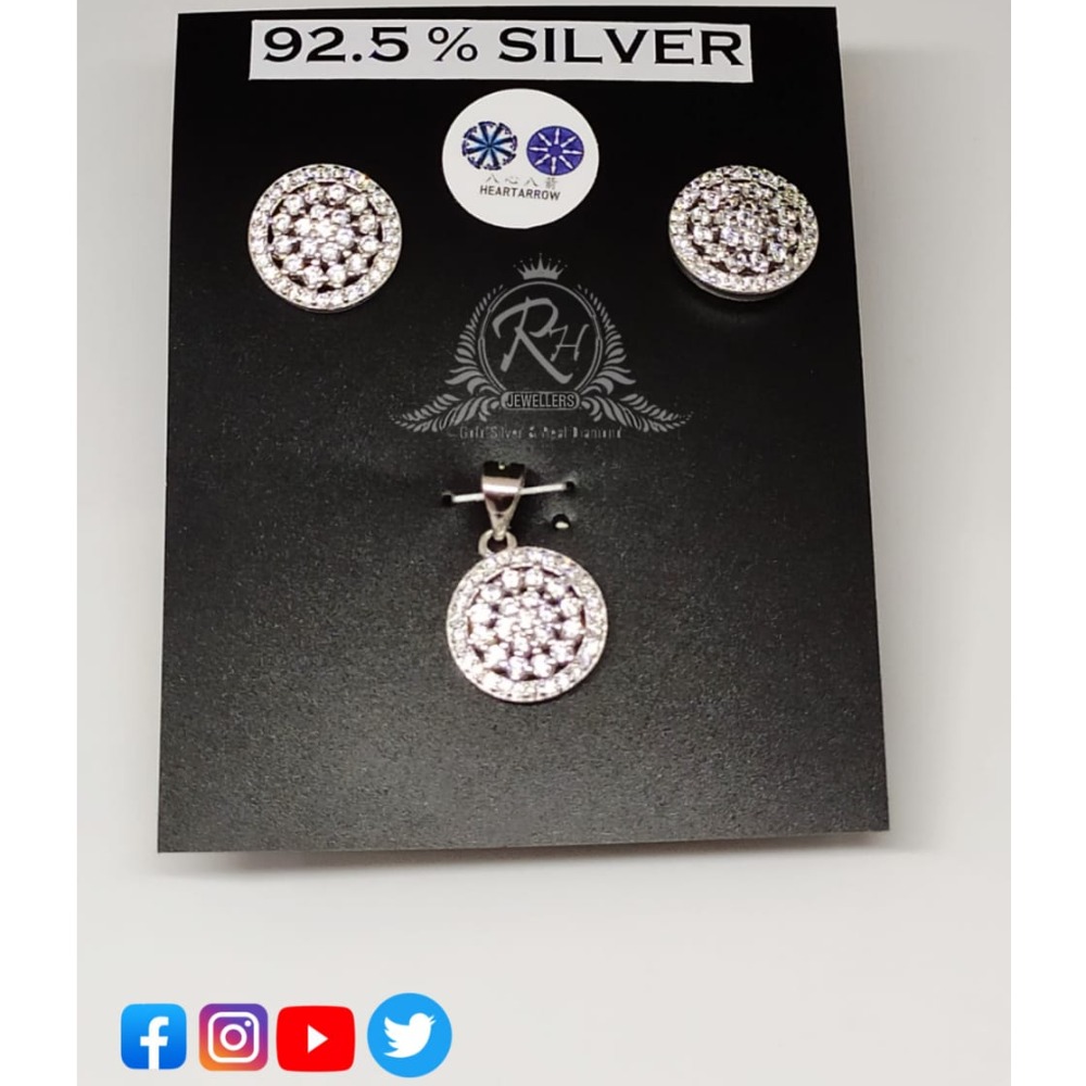 Buy quality silver fancy earrings & pendant set RH-PS339 in Ahmedabad