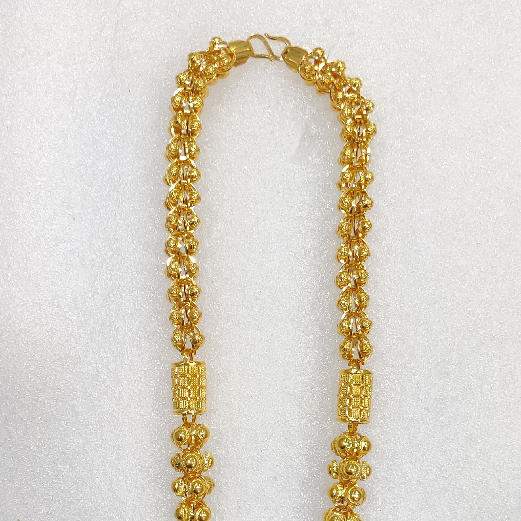 916 Gold Fancy Gent's Super Hollow Chain