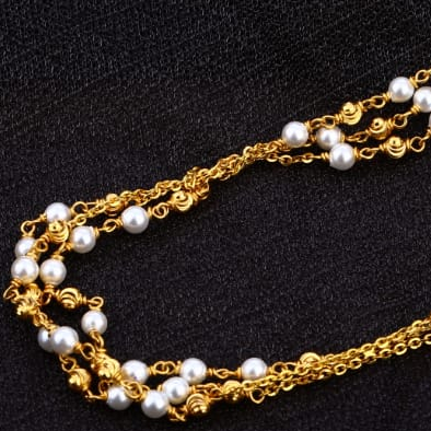 22KT Gold Hallmark Antique Delicate Ladies Chainmala AC218